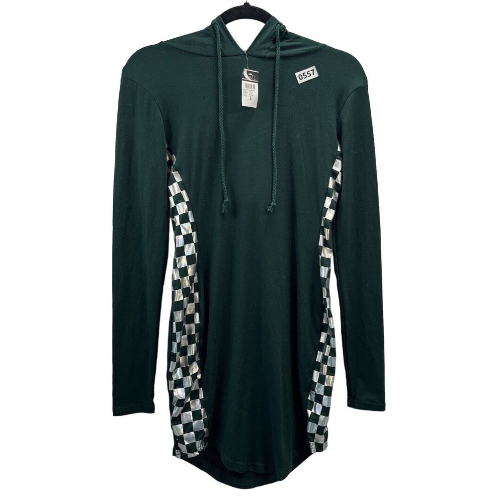 Rue21 Junior/Women's Long Sleeve Hooded Sweatshirt Mini Dress Size S Pullover
